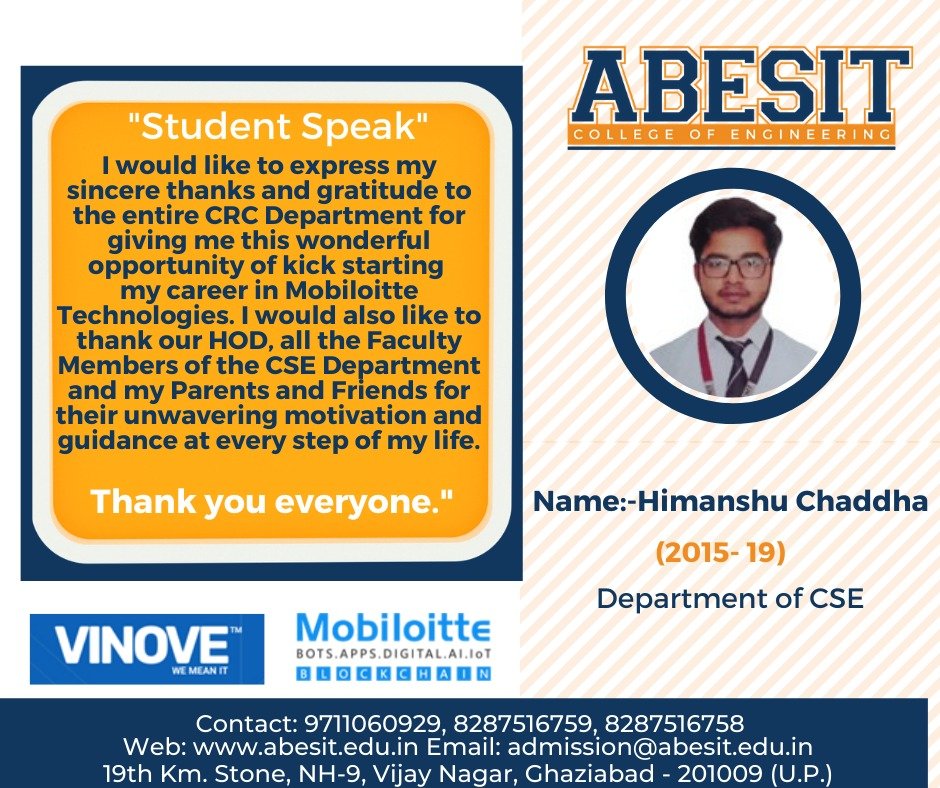 Alumni Speak- Himanshu Chaddha (CSE)