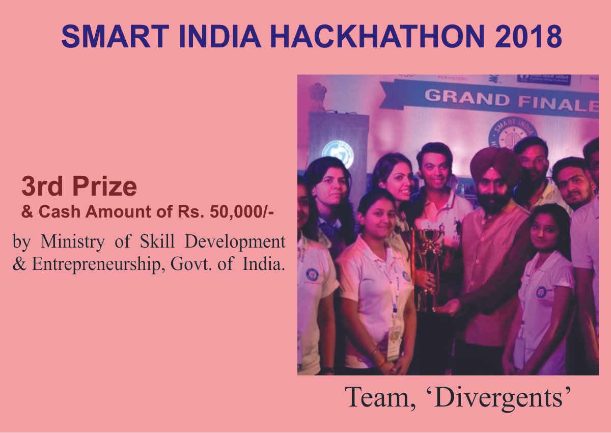 Smart India Hackhathon 2018 3rd Prize