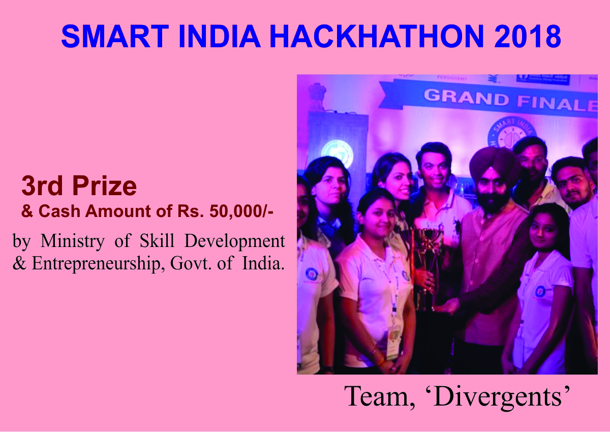 Smart India Hackhathon 2018 3rd Prize