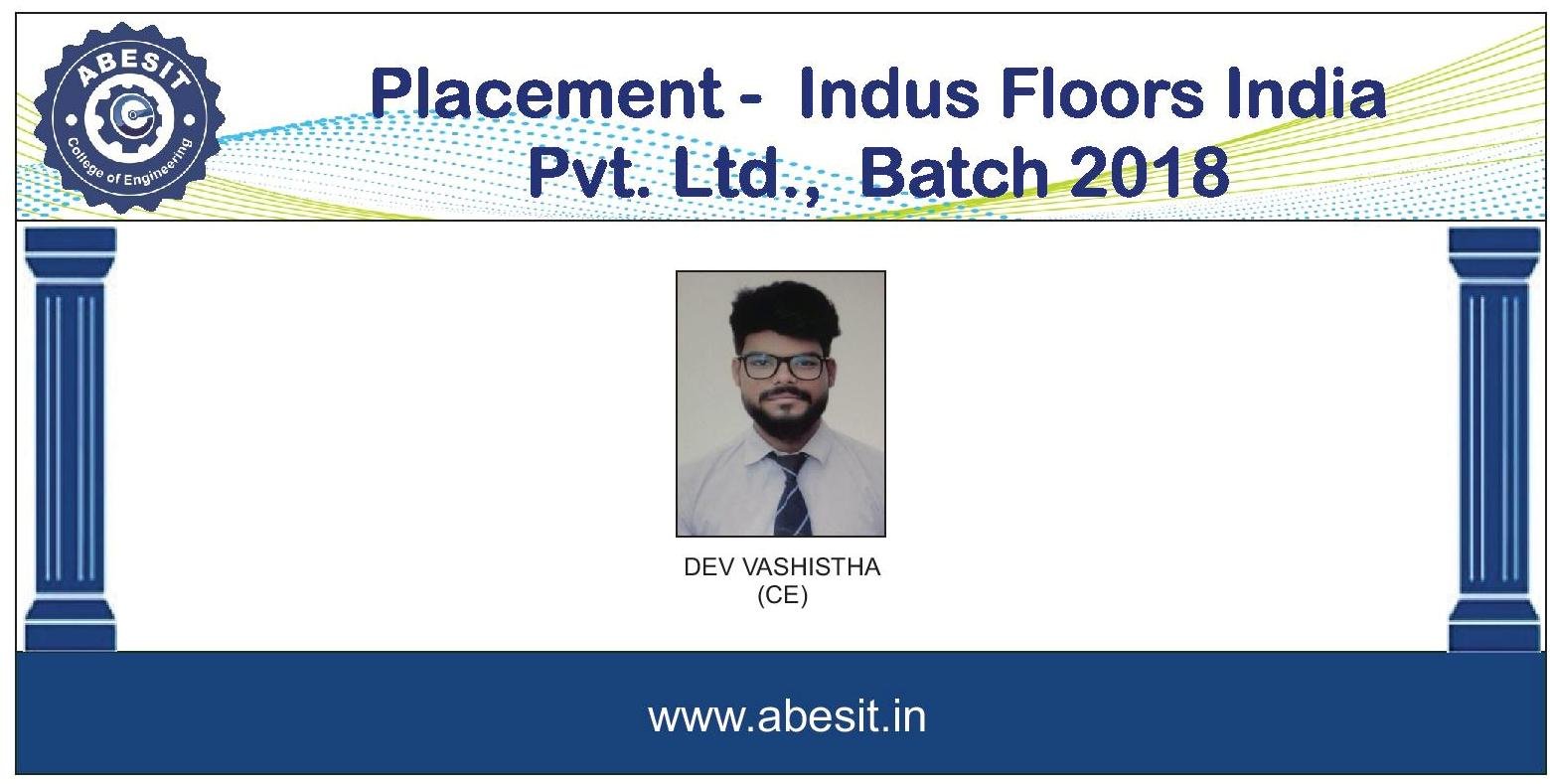 Selection in ​ Indus Floors India Pvt. Ltd.