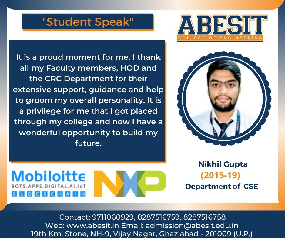 Alumni Speak-Nikhil Gupta (CSE)