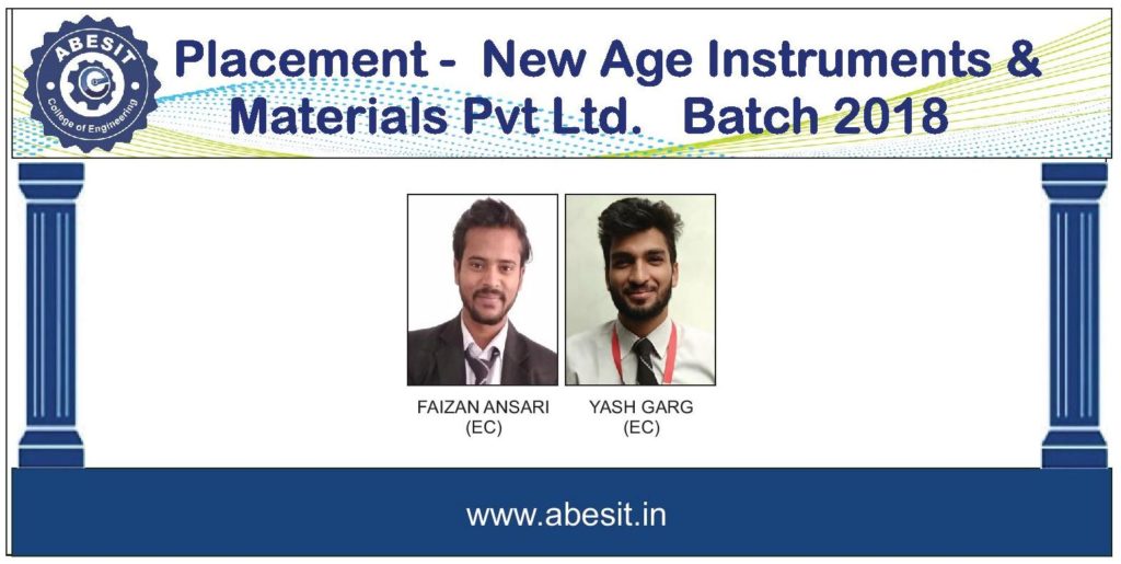 Selections in New Age Instruments & Materials Pvt. Ltd.