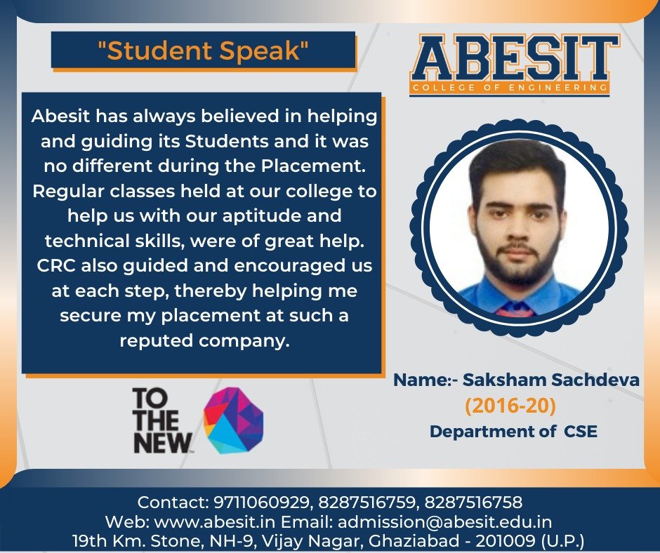 Alumni Speak – Saksham Sachdeva (CSE)