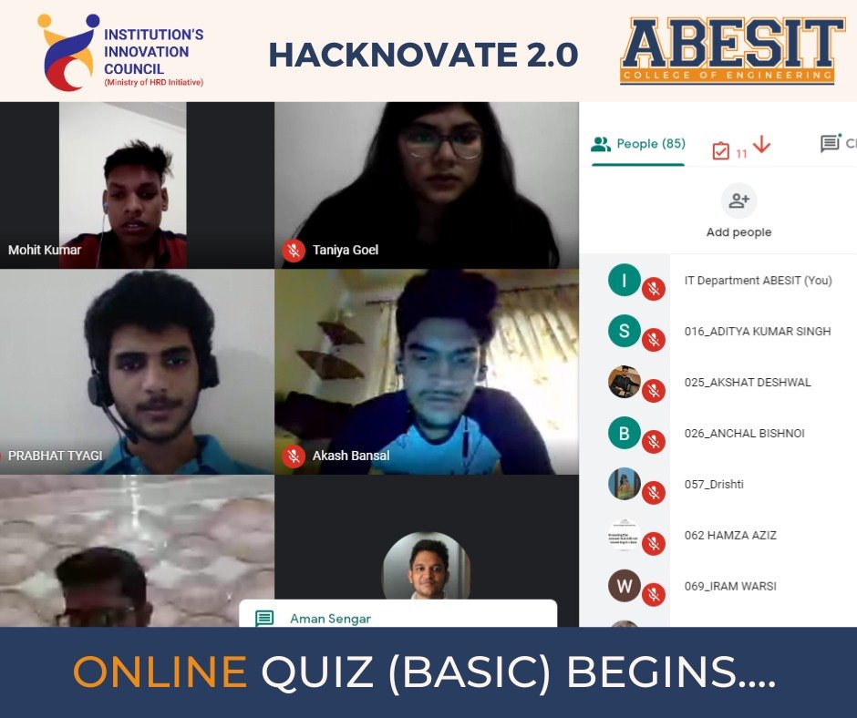First day of Hacknovate 2.0 – QUIZ( Basic + Core)