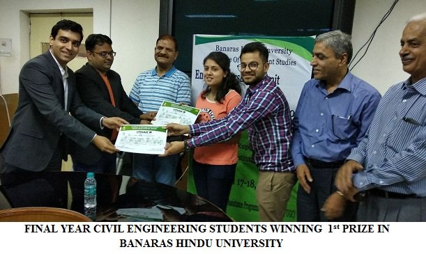 Congratulations Kapil Agarwal and Krati Mishra of 4th Year Civil Engineering for winning 1st Prize in UTTHAN 2018!